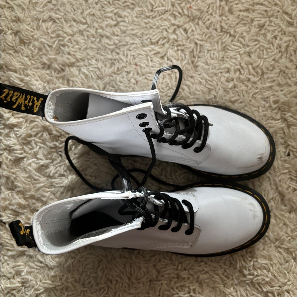 Doc Martens white and black boots